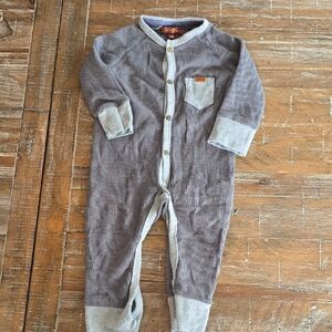 7 For All Mankind Gray Corduroy Kids Footie